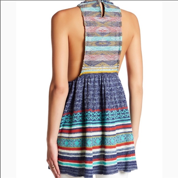 Free People 💕Rare Hearts Striped Knit Tunic NWT - Picture 2 of 6